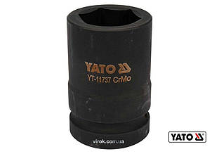 Головка торцева ударна 6-гранна YATO: квадрат- 1", М= 34 мм, L = 80 мм, Cr-Mo
