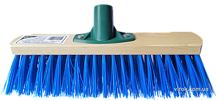 Щітка вулична промислова термопластик VIROK : 800 х 75 мм Синя (універсальна різьба+ребра жостк)