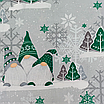 Подушка, 40*40 см, новорічна, (бавовна), (тріо скандинавських гномів, зелені на сірому), фото 3