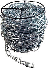 Ланцюг з короткою ланкою оцинкований ТМ "VIROK" DIN 5685A; Ø= 4 мм, 25 кг, l= 86 м ± 1,0% (TR)