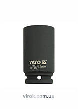 Головка торцева ударна 6-гранна YATO : подовжена, квадрат 3/4", М= 32 мм, L= 90 мм [7/28]