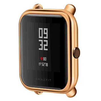 Захисний чохол для смарт годинника Amazfit Bip / Bip Lite / Bip S рожеве золото