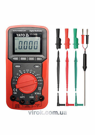 Мультиметр для вимірювання електричних параметрів YATO YT-73086, фото 2