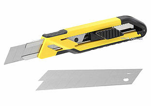 Ніж STANLEY "Comfort" з висувним лезом 18 мм, з відломними сегментами, 3 леза, упак. 12 шт.