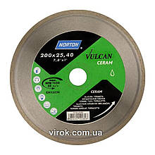 Диск алмазний по кераміці VULCAN TILE; Ø= 200 x 25,4 мм