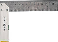 Кутник з рівнем VOREL : L= 150 мм/5", метрична і дюймова шкали, алюміній + сталь