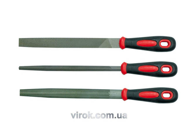 Напилки VOREL: L = 200 мм, Набір 3 шт./Уп. [10/20], фото 1
