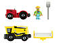 Набор машинок молоковоз, трактор, комбайн (3 набора) для деревянной железной дороги PlayTive Ikea Brio Hape Do, фото 3
