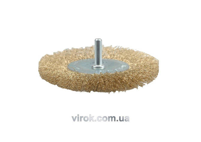 Щітка - крацовка VOREL ПЛОСКА з стержнем Ø-75мм [10/120], фото 1