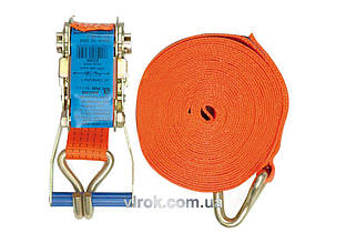 Ремінь для кріплення багажу з тріщаткою VOREL, + гачок 5т, 2000 daN, 50мм х 8м [6]