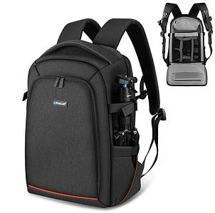 Стильний рюкзак для фототехніки (фотоапарату), чорний фоторюкзак з кріпленням для штатива Puluz PU5015B