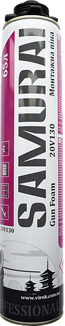Піна пістолетна SAMURAI Premium Gun Foam 65, 805ml UKR ,930г, фото 2