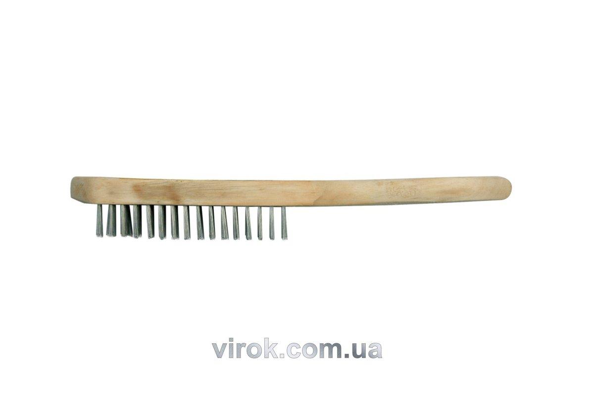 Щітка ручна з стального дроту VOREL, 5 рядів [12/120]