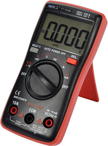 Мультиметр цифровий TRUE RMS YATO YT-73096 з LCD-цифровим діапазоном 6000, фото 1
