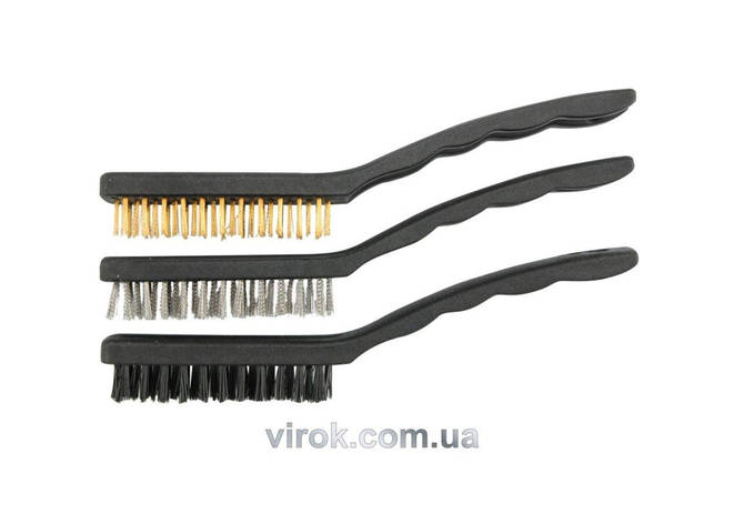 Щітки дротяні міні VOREL : L= 170 мм, Набір 3 шт [24/240], фото 1