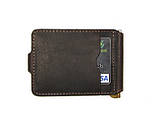 Подарунковий набір DNK Leather No6 (затискач + обкладинка на права, ID паспорт) коричневий, фото 4