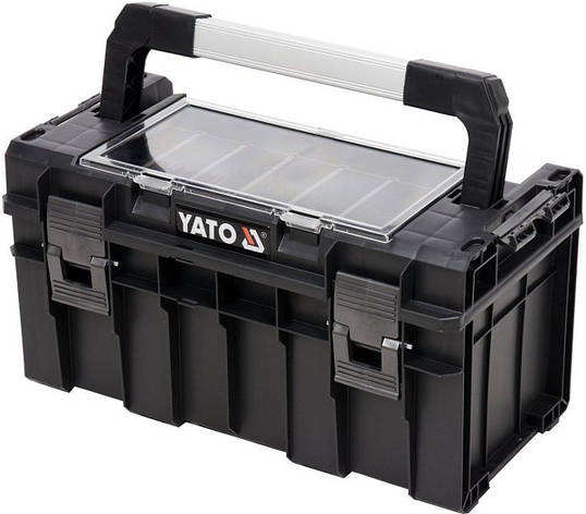 Ящик для інструментів YATO, з органайзером з 5 комірками, 450х260х240 мм, пластиковий корпус, фото 1