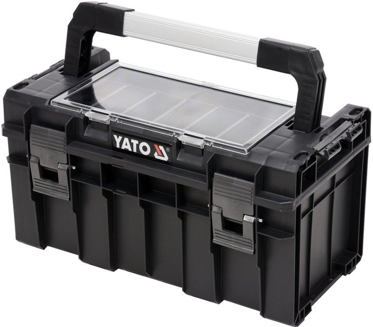 Ящик для інструментів YATO, з органайзером з 5 комірками, 450х260х240 мм, пластиковий корпус