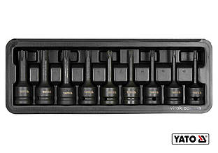 Набір насадок викруткових ударних RIBE YATO : квадрат 1/2"; RM5-RM14; CrMo, 9 шт + кейс