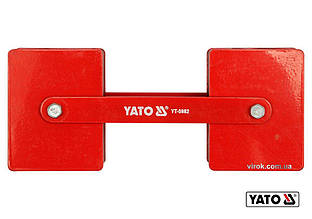 Струбцина магнітна для регулювання кута зварки YATO :  2 x 22,5 кг, 85х65х22 мм [6]