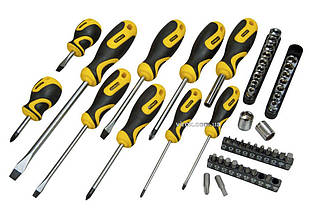 Набір викруток, насадок, головок торцевих в сумці STANLEY : 48 елементів.