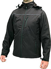 Куртка робоча SOFTSHELL з прикріпн капюшоном YATO розм S, чорна, 3 кишені, 96% поліест і 4% спандекс, фото 4