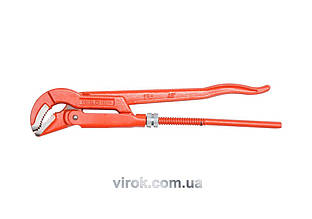 Ключ трубний з карбонової сталі VOREL 1,5", 45°