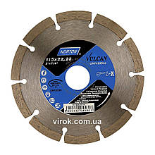 Диск алмазний VULCAN UNI сегментний: Ø= 115/ 22.23 мм (DW)