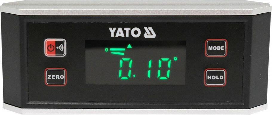 Рівень електронний з дисплеєм YATO: l= 150 мм. з магнітом, живлення від 2х 1,5 В батарейки ААА, фото 2