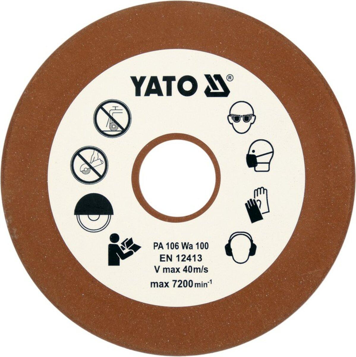 Диск точильний відрізних ланцюгів YATO, Ø= 108/23, t= 3,2 мм, G 100 з кераміки для верстата YT-84990