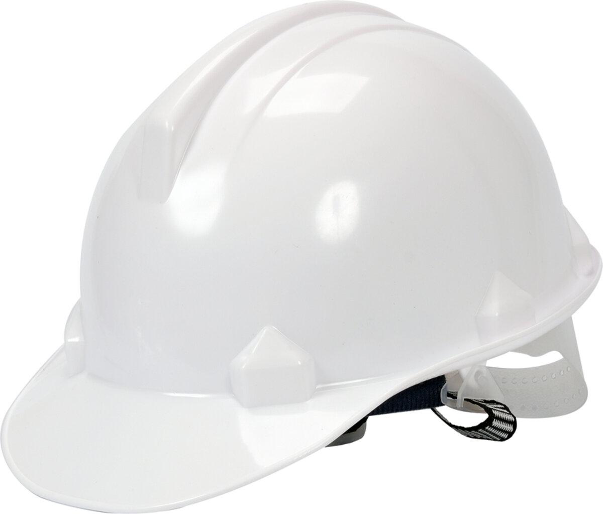 Каска для захисту голови VOREL біла з матеріалу HDPE