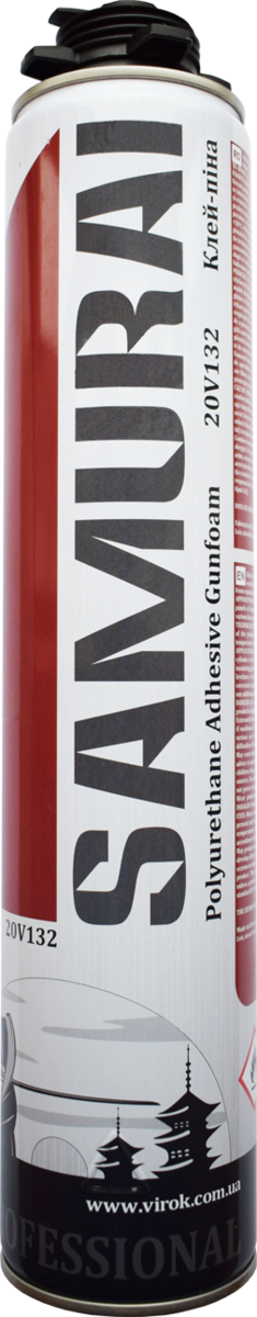 Клей-піна SAMURAI Premium Polystyrol FixFoam 877, 750ml UKR ,900г