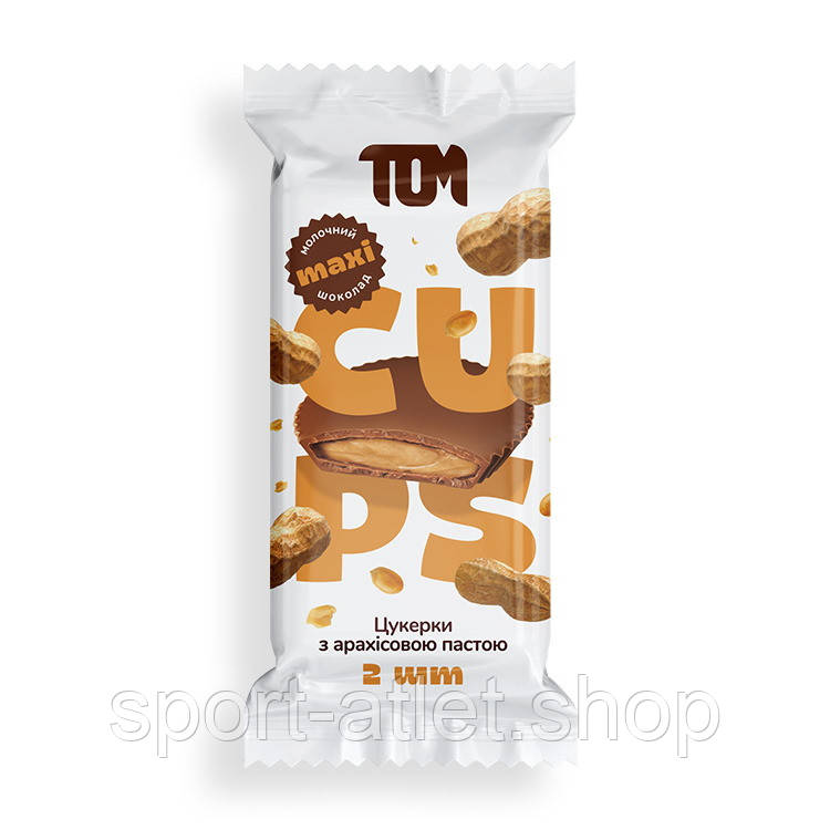Замінник харчування TOM Цукерки з арахісовою пастою, 2*19 грам