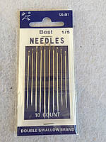 Иглы ручные (иголки для ручного шитья) NEEDLES № 120-081 (10шт)