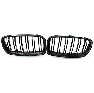 Решітка радіатора BMW (БМВ) 3 series (F30) 2012-2019 Карбон 2 ребра, фото 2