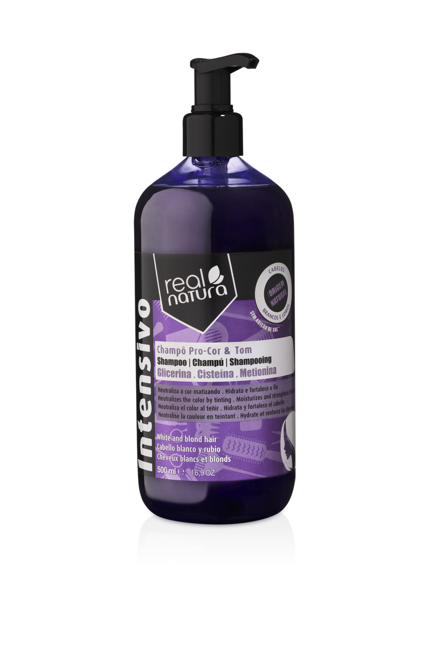 Шампунь Real Natura Sem Sal Pro-Cor & Tom для блонда і сивого волосся. 500 ml