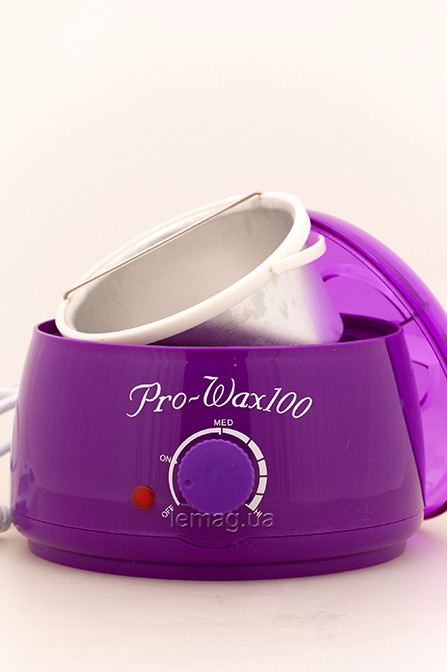 ProWax Воскоплав банковий для банок 400 мл з ємністю, модель Pro-Wax100 з терморегулятором - ФІОЛЕТОВИЙ