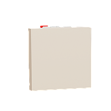 Вимикач 1 клавіший кнопковий 2 модуля Schneider Electric Unica New бежевий NU320644