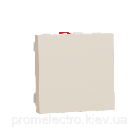 Перемикач перехресний 1 клавішний 2 модуля Schneider Electric Unica New бежевий NU320544, фото 1