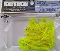 Силікон Keitech Mad Wag Mini 2.5" (12шт/упак) ц PAL#01: Chartreuse Red Flake