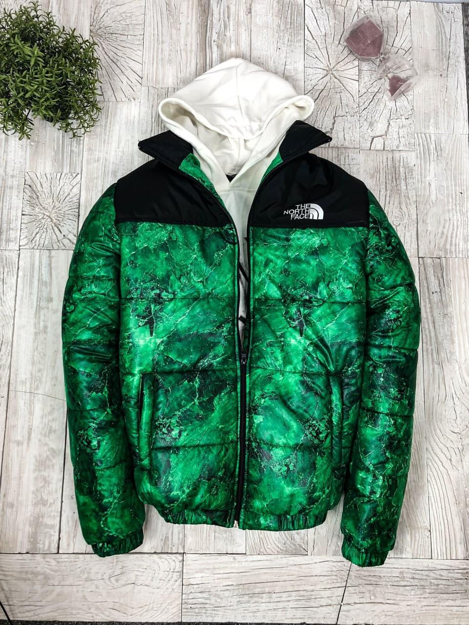 Куртка чоловіча весна-осінь зелена без капюшона The North Face (TNF) Green