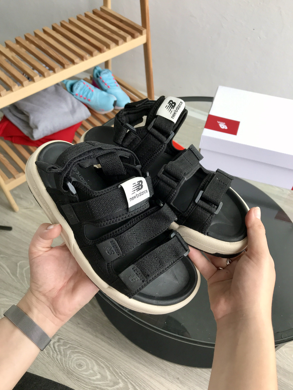 New balance caravan multi sandals black/khaki cheap