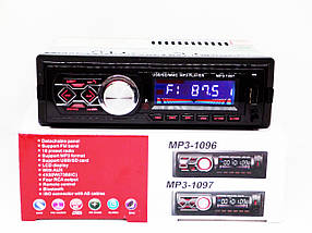 Автомагнітола З'ЄМНА панель Bluetooth MP3 Player FM USB microSD AUX  1097BT