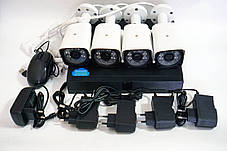 Відеореєстратор 4-канальний 4камери в комплекті БЕЗПРОВІДНИЙ DVR WiFi KIT HD720, фото 3