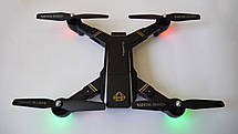 Дрон квадрокоптер з камерою на радіоуправлінні з пультом Phantom D5HW WiFi складаний для відеозйомки, фото 4