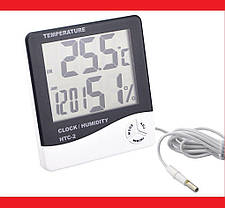 Термометр-гігрометр HTC-2 з зовнішнім датчиком температури, фото 2