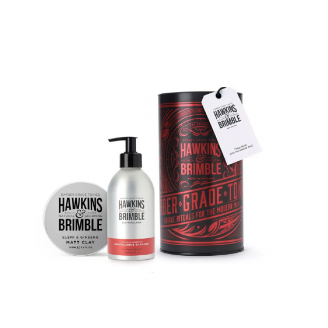 Набір для волосся Hawkins & Brimble Hair Gift Set (Shampoo & Matt Clay)