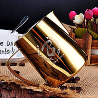 Пітчер BaristaSpace Golden 350 мл Золотистий (F13)