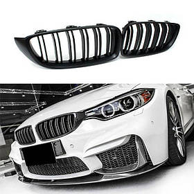 Решітка ноздрі BMW (БМВ) 4 series F32, F33, F36, F80, F82 (2013-2021) Матова 2 ребра