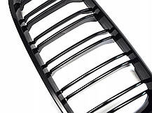 Решітка ноздрі BMW (БМВ) 4 series F32, F33, F36, F80, F82 (2013-2021) Глянець 2 ребра, фото 6